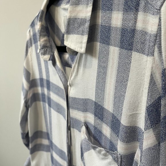 Rails blue and white plaid button down | size S - Picture 4 of 5
